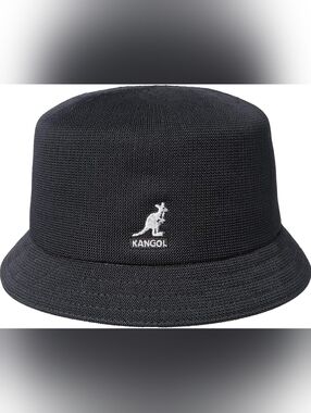 Kangol Large Black Bucket Hat - USED